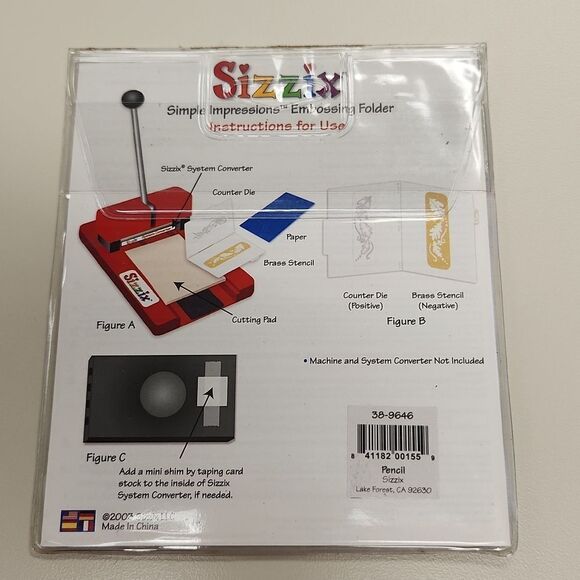 Sizzix Embossing Folder Pencil 38-9646 - Picture 3 of 3